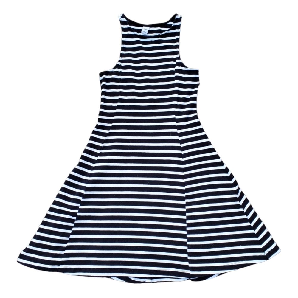 Old Navy Black and White Striped Dress